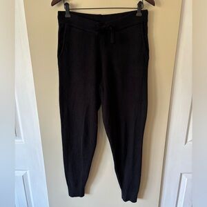 Zyia Active Black Ribbed Joggers Size Medium